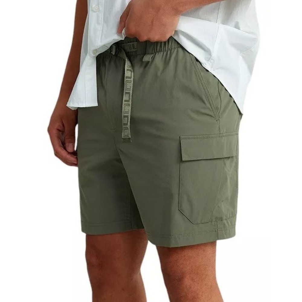 HUK Men's S Moss Creekbed 7" Performance Fishing Green Cargo Shorts MSRP $60